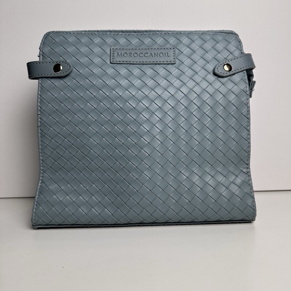 Moroccanoil Vegan Leather Travel Toiletry Bag 8.5x9x3" NEW NWT